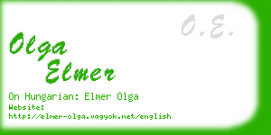 olga elmer business card